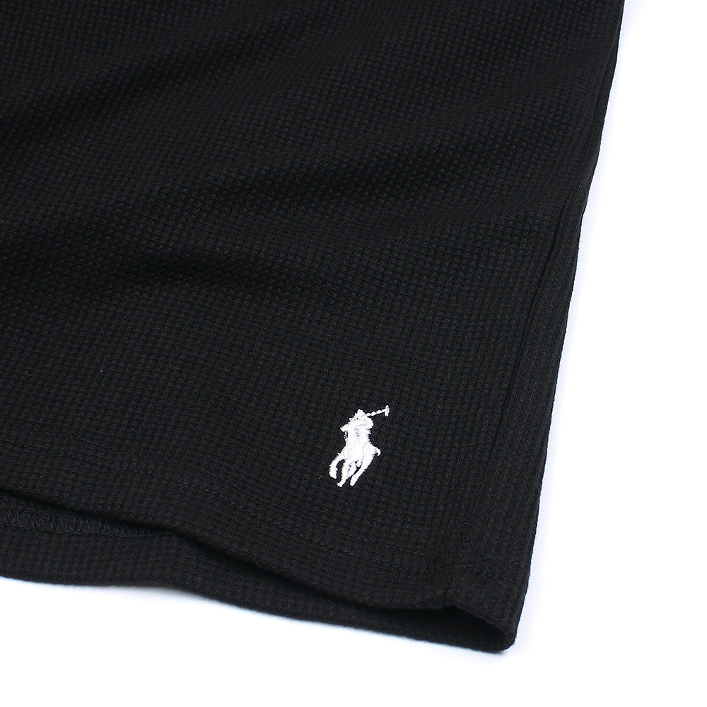 RL PREMIUM WAFFLE LOGO PONY T SHIRT BLACK