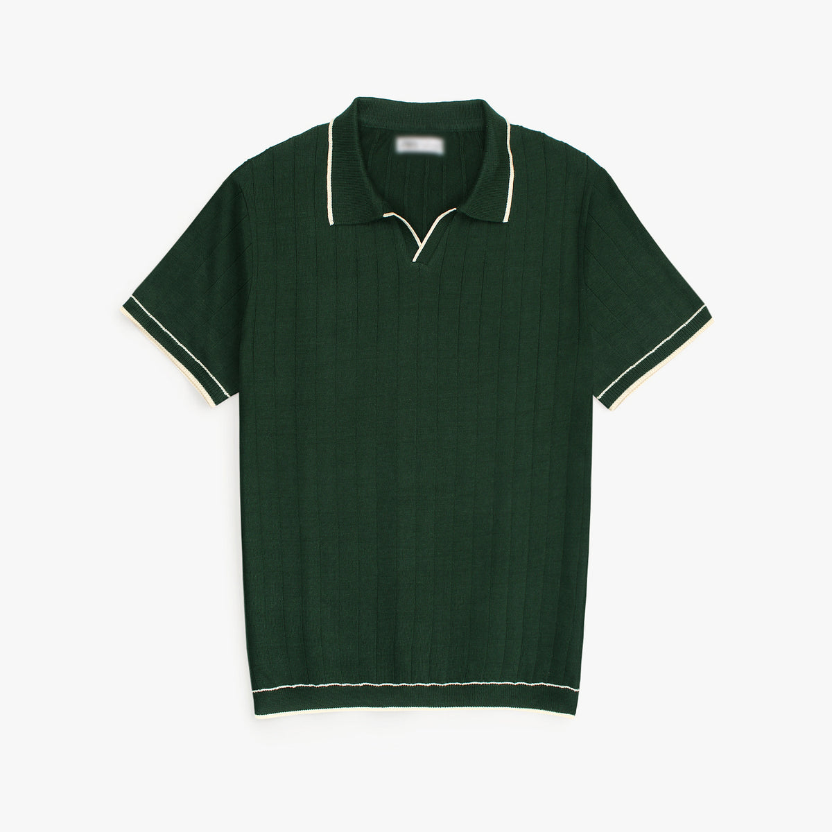 ZRA PREMIUM ESPRESSO CABEL-KNIT POLO GREEN