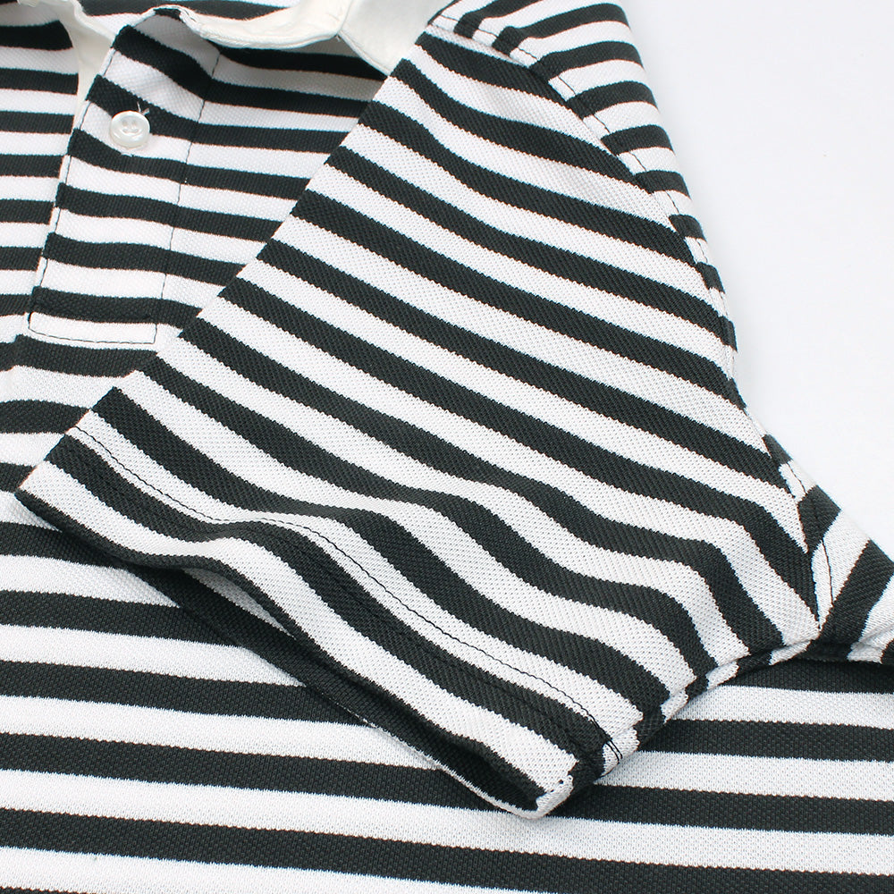 R-L PREMIUM FRANCISCO STRIPPER POLO BLACK