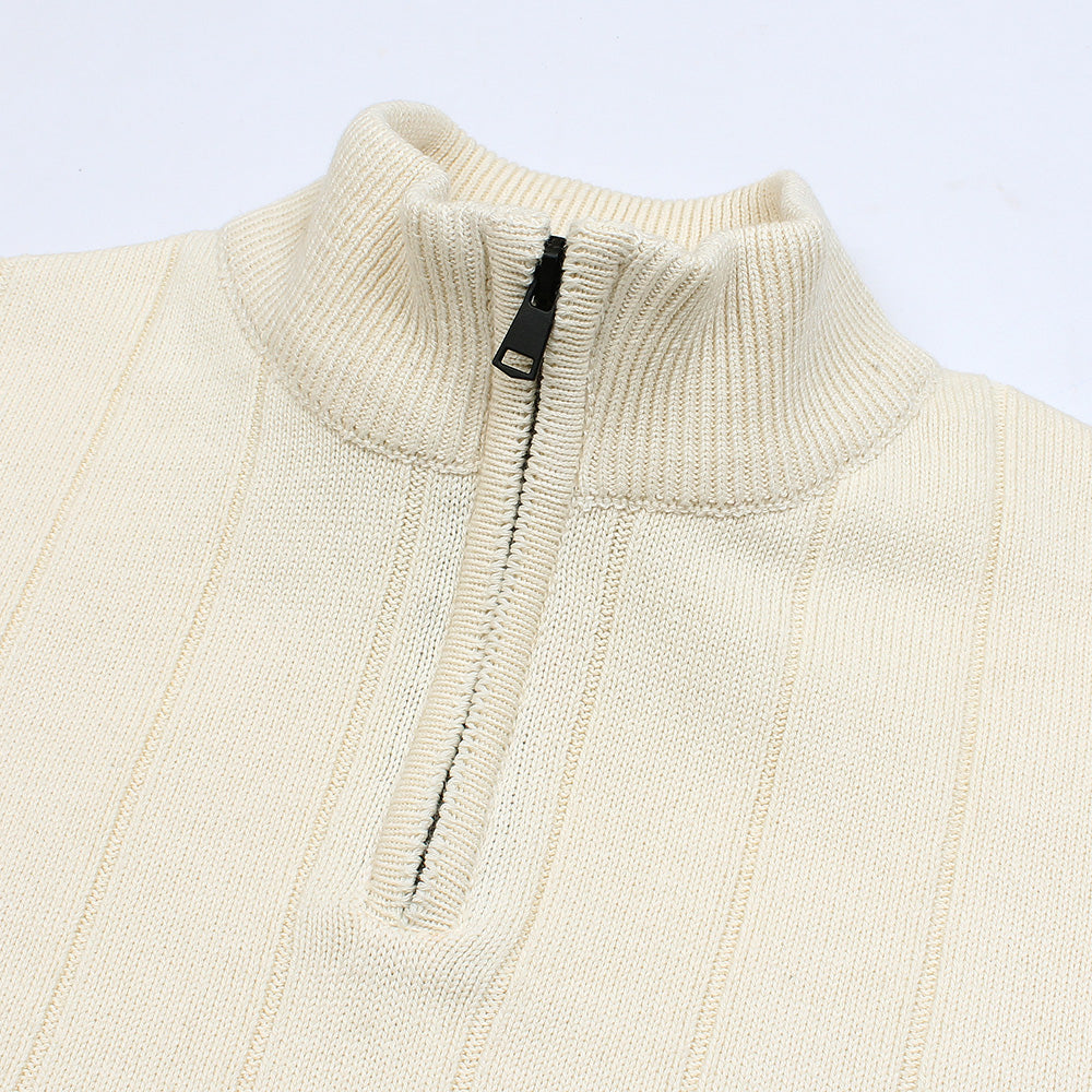 ZRA IMPERIAL MOCK KNIT ZIPPER MEN OFF WHITE