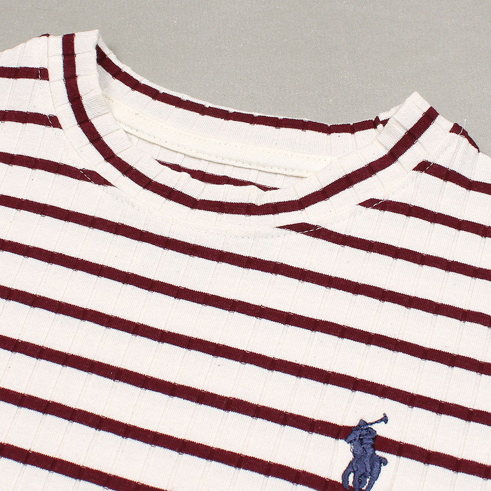 RAPL LURN PREMIUM TEE TWINSET RED WOOD LINES
