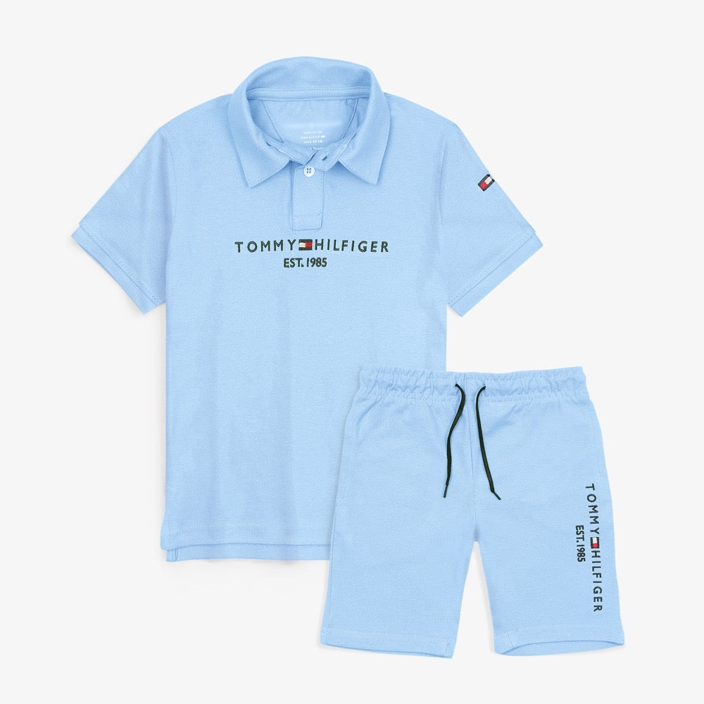 TMMY HLFGR PREMIUM KIDS TWIN SET SKY