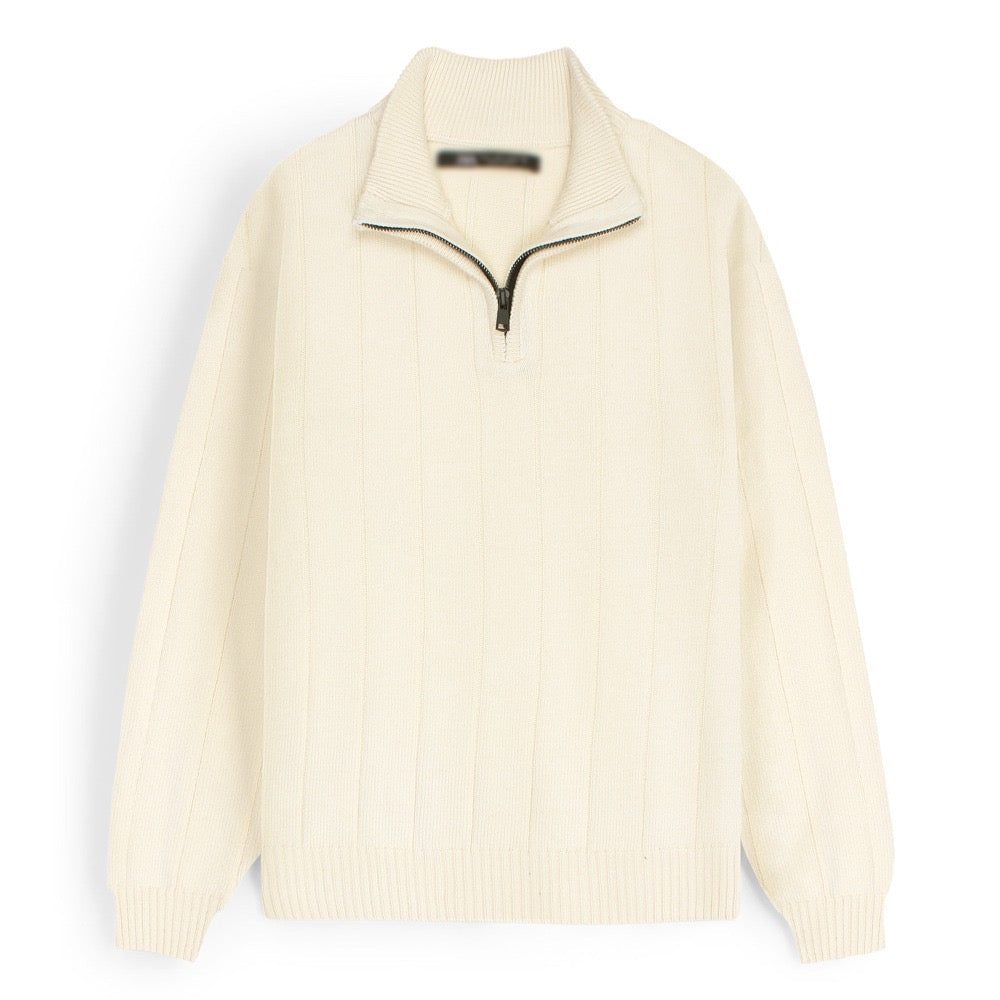 ZRA IMPERIAL MOCK KNIT ZIPPER MEN OFF WHITE
