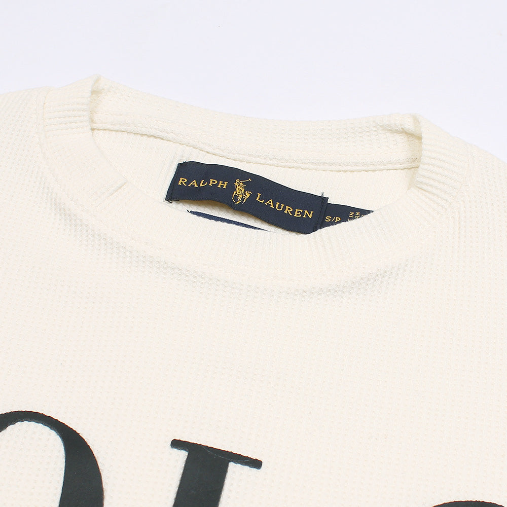 RL PREMIUM WAFFLE LOGO PONY T SHIRT OFF WHITE