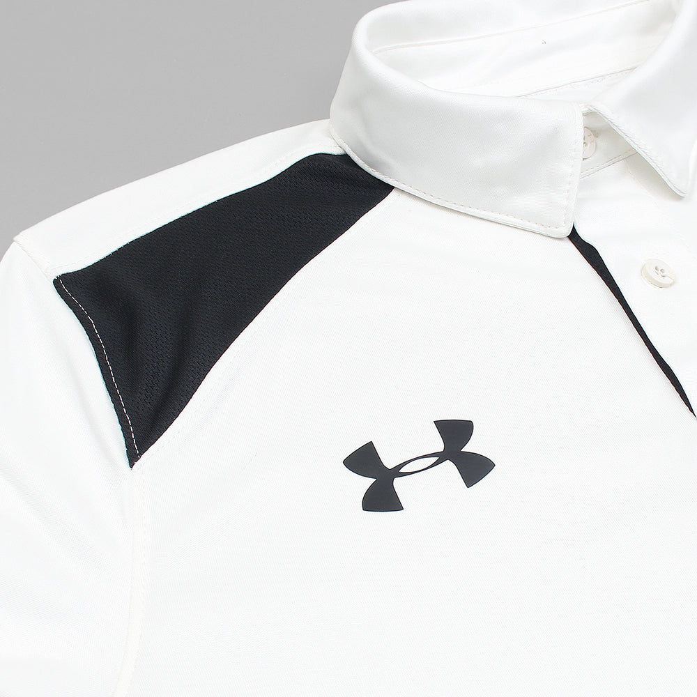 UA PREMIUM DRYFIT HEATGEAR POLO WHITE