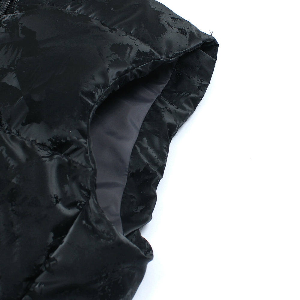 ZRA LUXURY HANDWOVEN GILLET BLACK CAMO