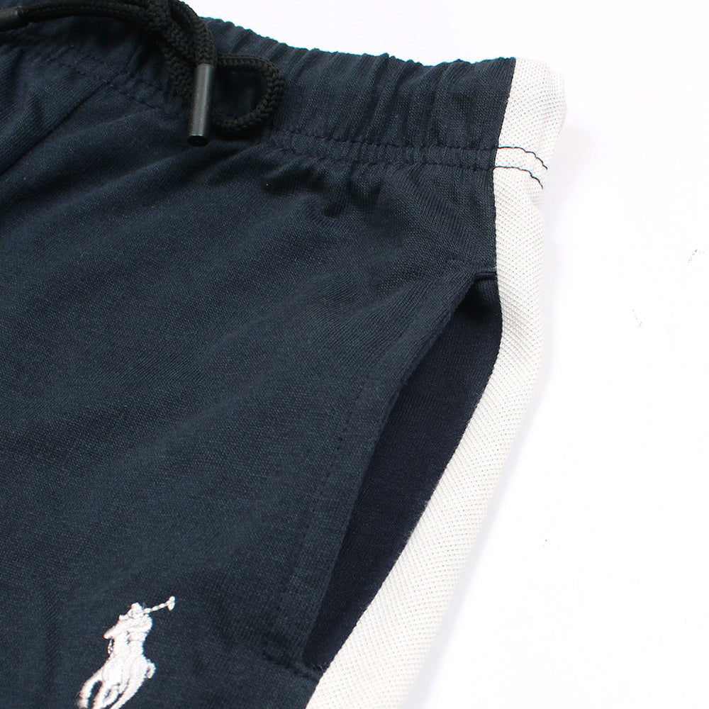 KIDS RL NEAVY WHITE PANEL JERSEY SHORT