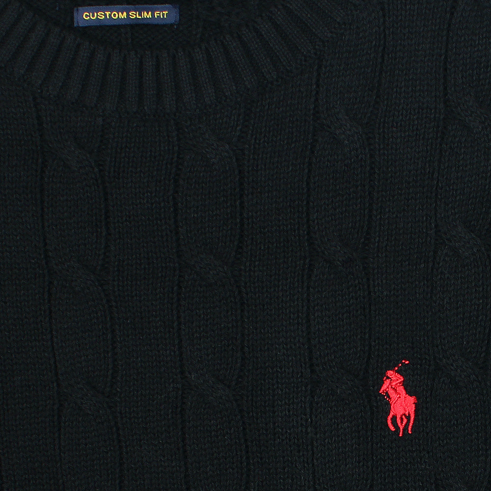 RL PREMIUM COTTON JUMPER MEN CREWNECK BLACK