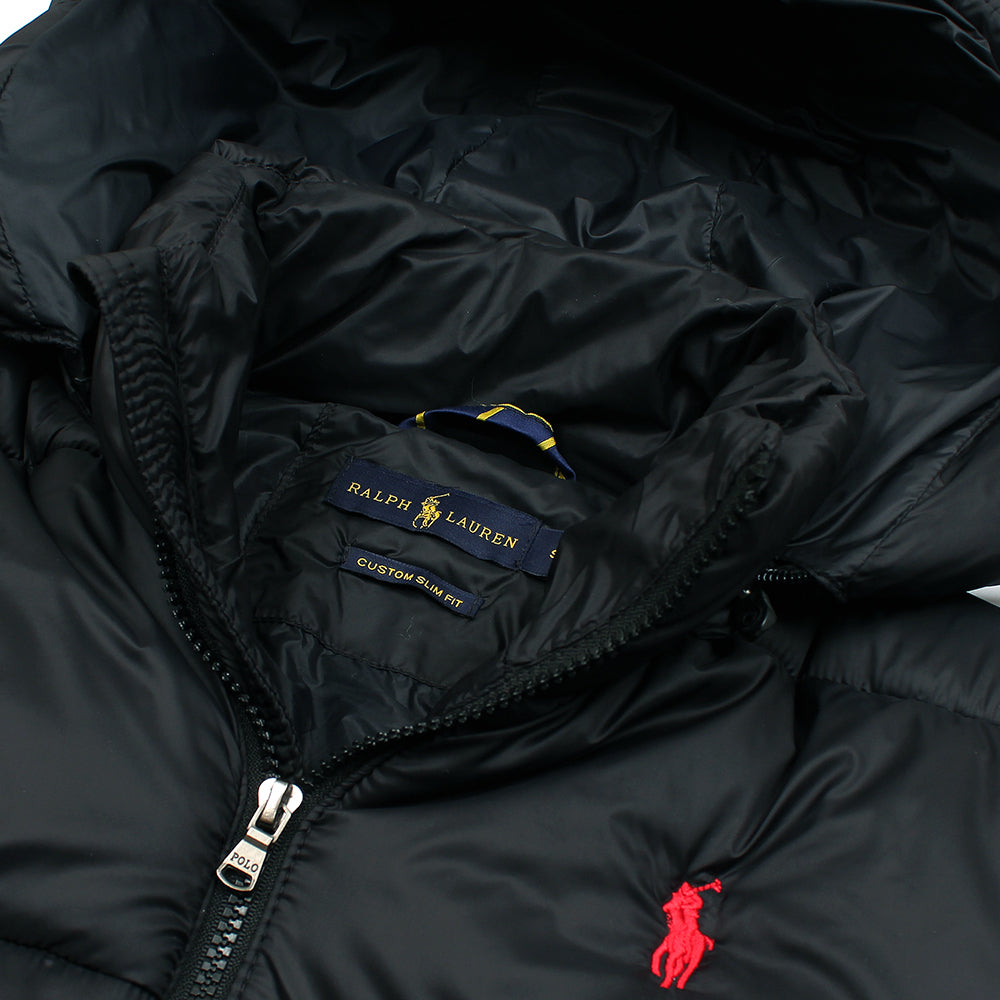 RL PREMIUM MEN DOWN HOODED PUFFER BLACK