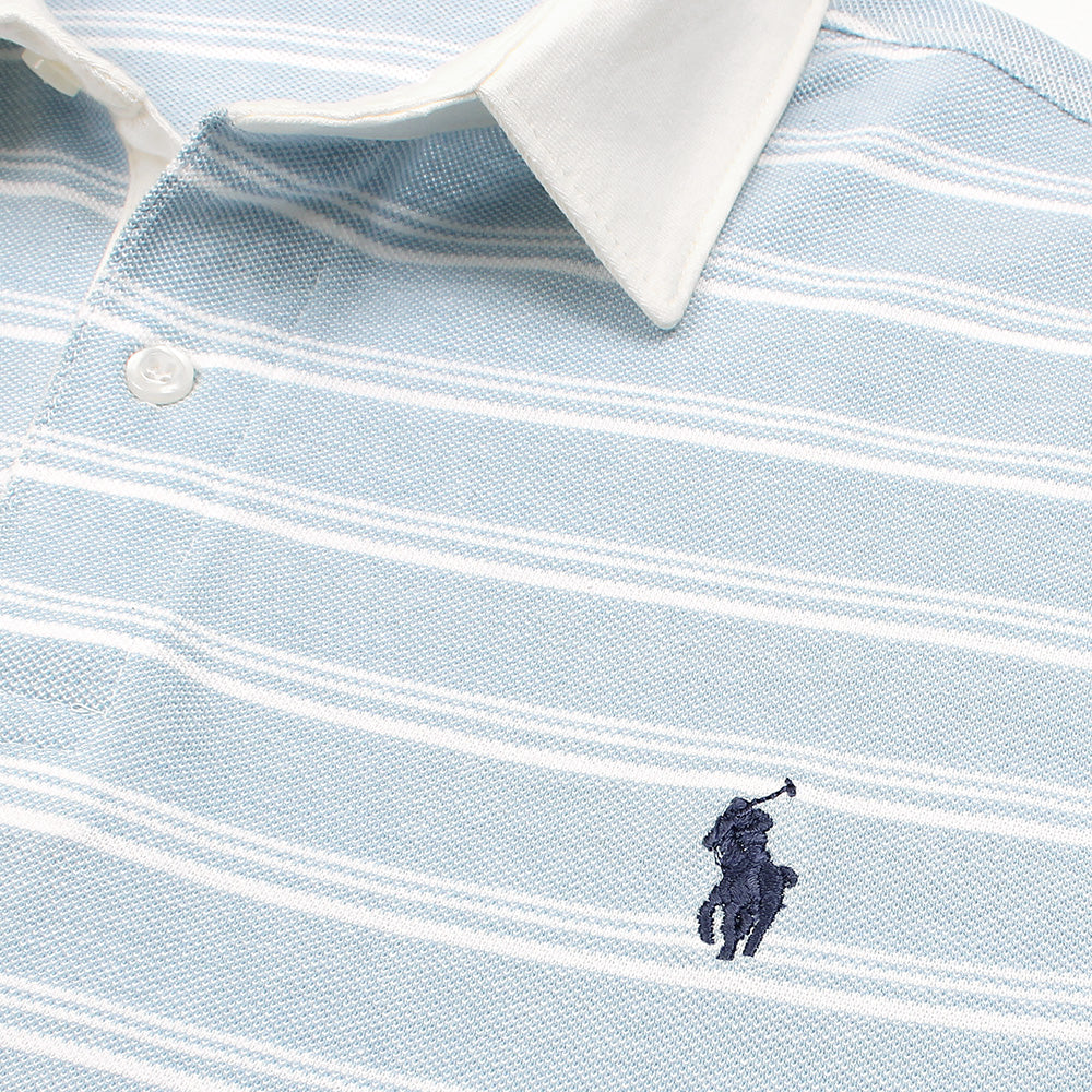 R-L PREMIUM FRANCISCO STRIPPER POLO SKY