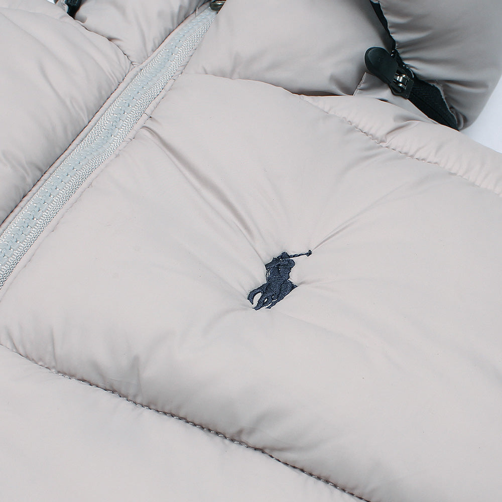 RL PREMIUM MEN DOWN HOODED PUFFER DUST GREY