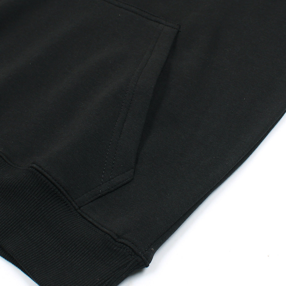 RL POLO SCRIPT COLLARED QUATER ZIP SWEATSHIRT BLACK