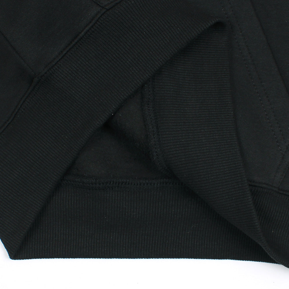 RL POLO SCRIPT COLLARED QUATER ZIP SWEATSHIRT BLACK