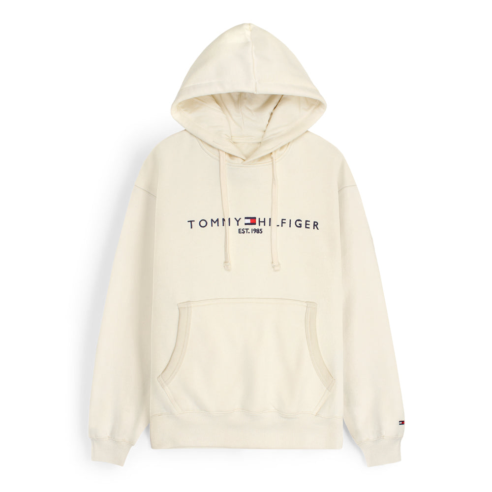 TH MEN PREMIUM CALICO DRAWSTRING HOODIE WHITE