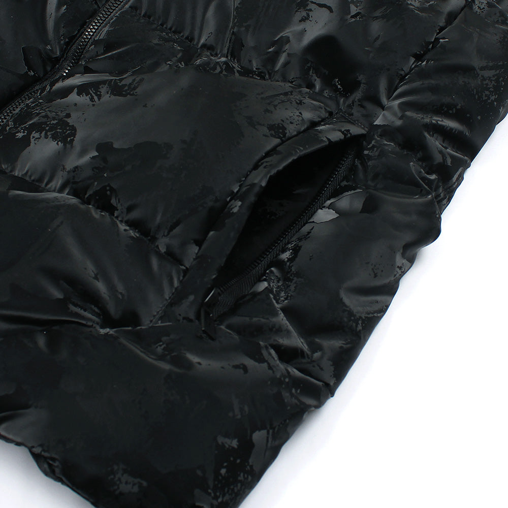 ZRA LUXURY HANDWOVEN GILLET BLACK CAMO