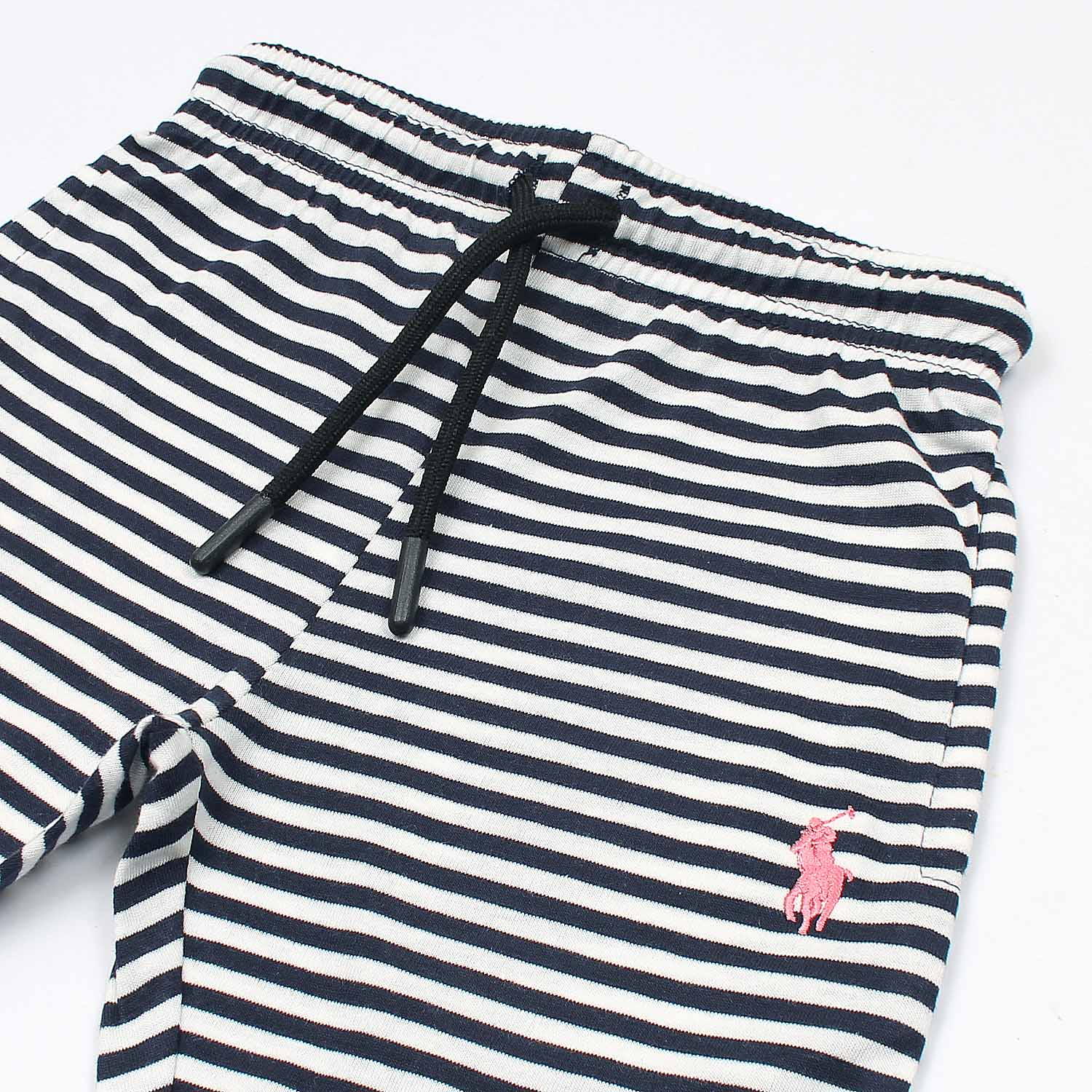 RLPH LURN PREMIUM KIDS STRIPE POLO TWIN SET PINK HORSE