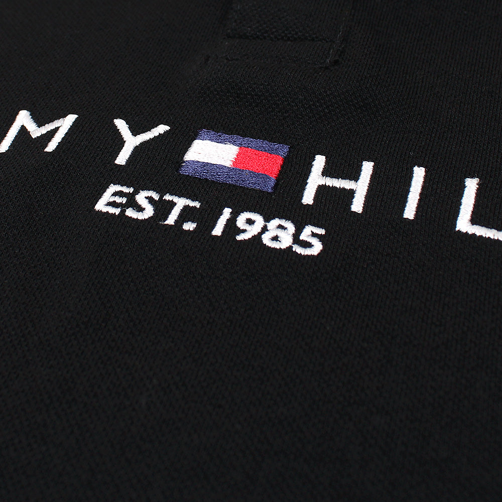 T-H MEN POLO SHIRT CONTRAST COLLAR BLACK