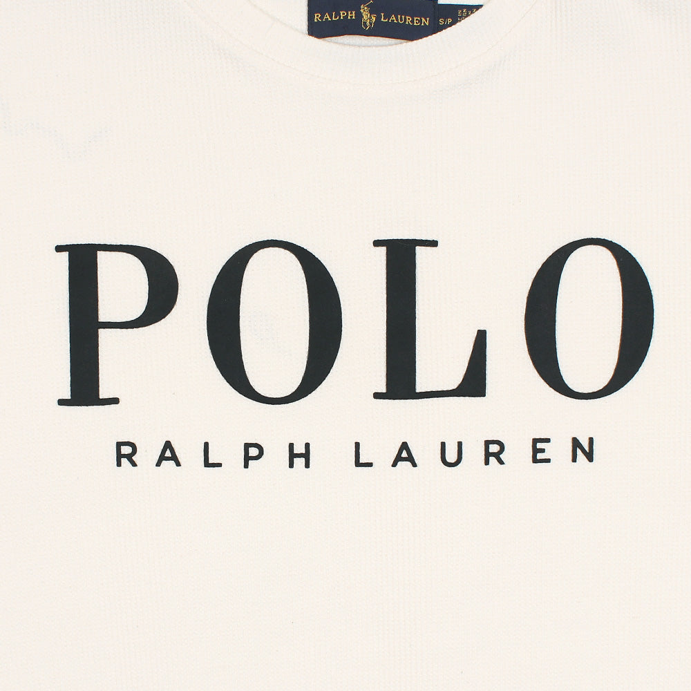 RL PREMIUM WAFFLE LOGO PONY T SHIRT OFF WHITE