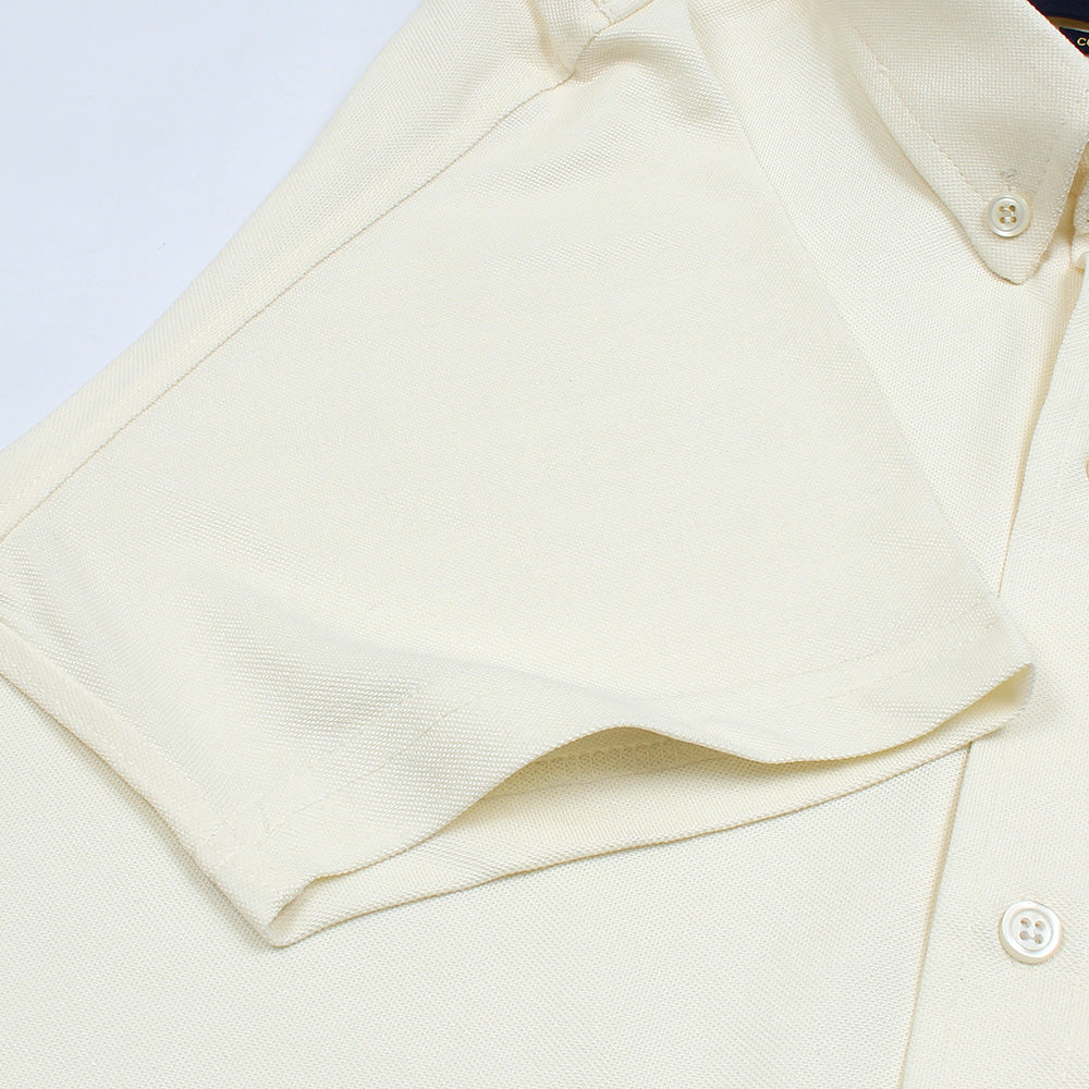 R-L MENS PREMIUM OXFORD BUTTON HALF SLEEVE WHITE