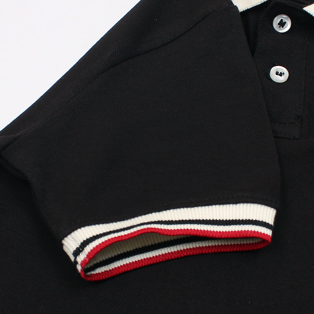 RL KIDS PREMIUM CONTRAST BLACK POLO