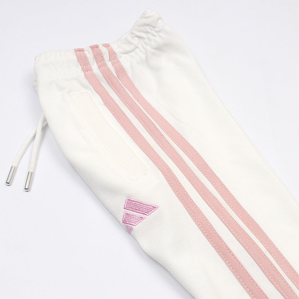 ADS KIDS PREMIUM COTTON 3 STRIPES CASUAL TWINSET PINK-WHITE