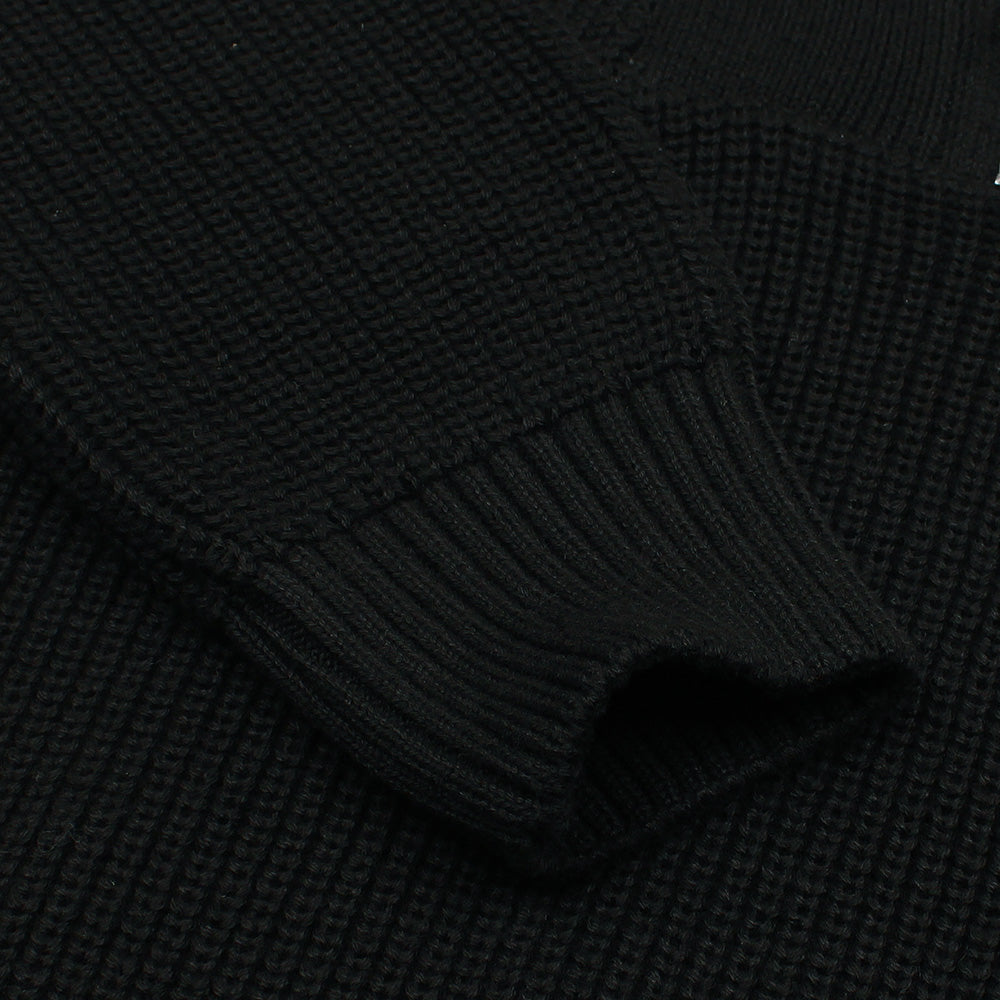 ZRA SIGNATURE MOCK KNIT PULLOVER MEN BLACK