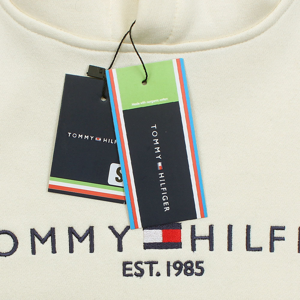 TH MEN PREMIUM CALICO DRAWSTRING HOODIE WHITE