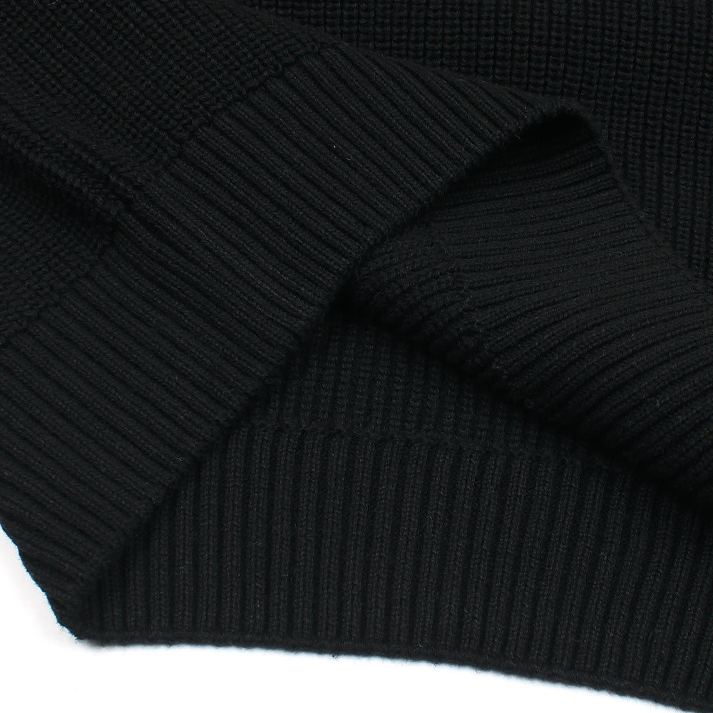 ZRA SIGNATURE MOCK KNIT PULLOVER MEN BLACK