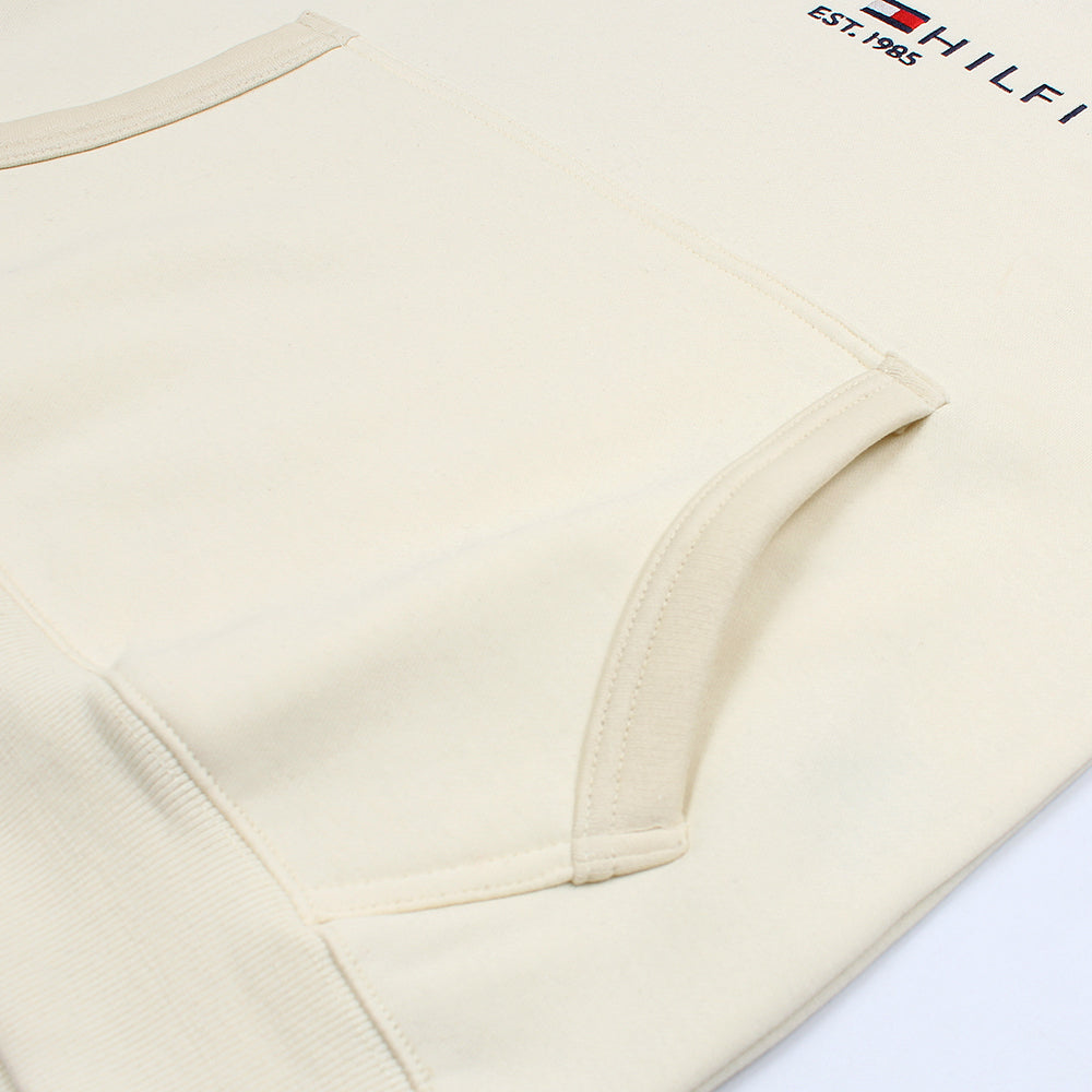 TH MEN PREMIUM CALICO DRAWSTRING HOODIE WHITE