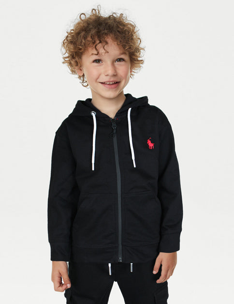 RLPH LURN PREMIUM KIDS HOODIES BLACK