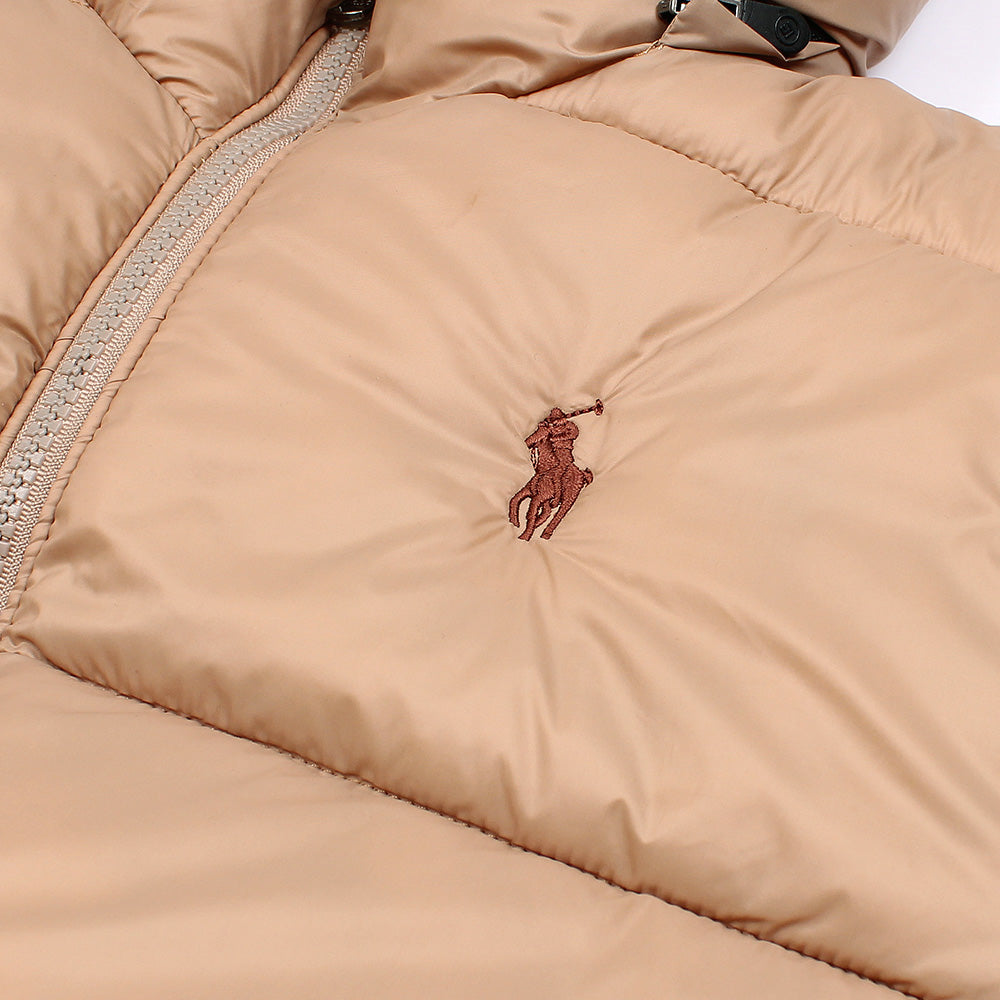 RL PREMIUM MEN DOWN HOODED PUFFER BEIGE