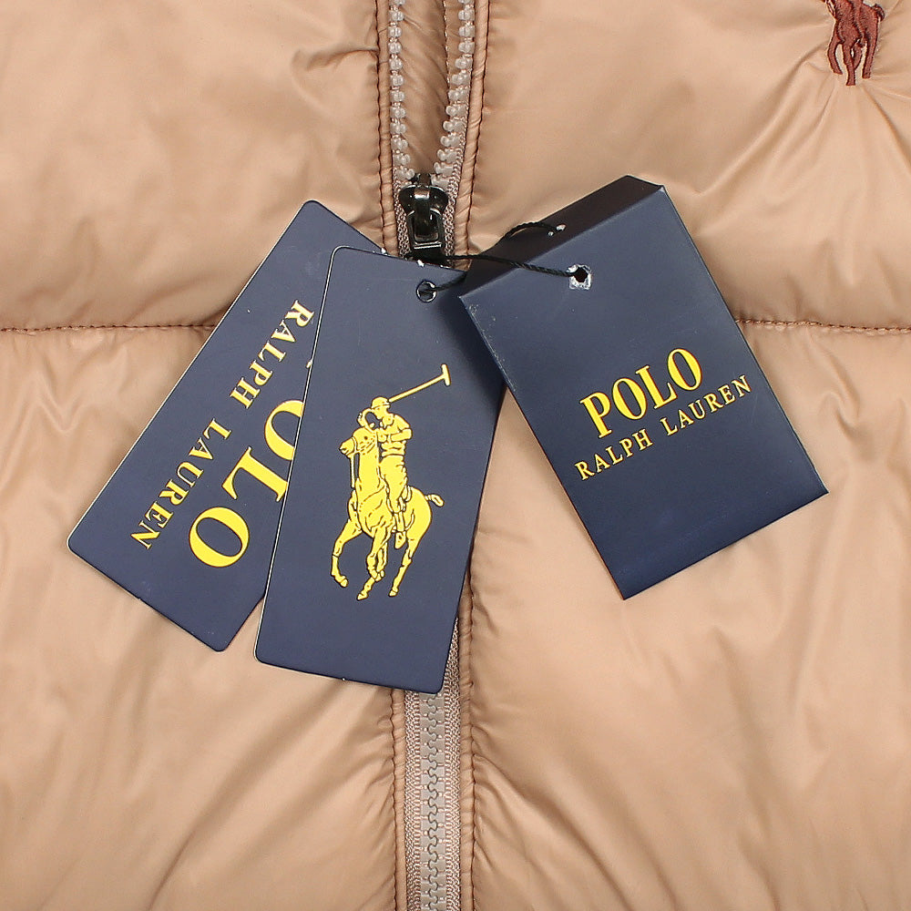 RL PREMIUM MEN DOWN HOODED PUFFER BEIGE