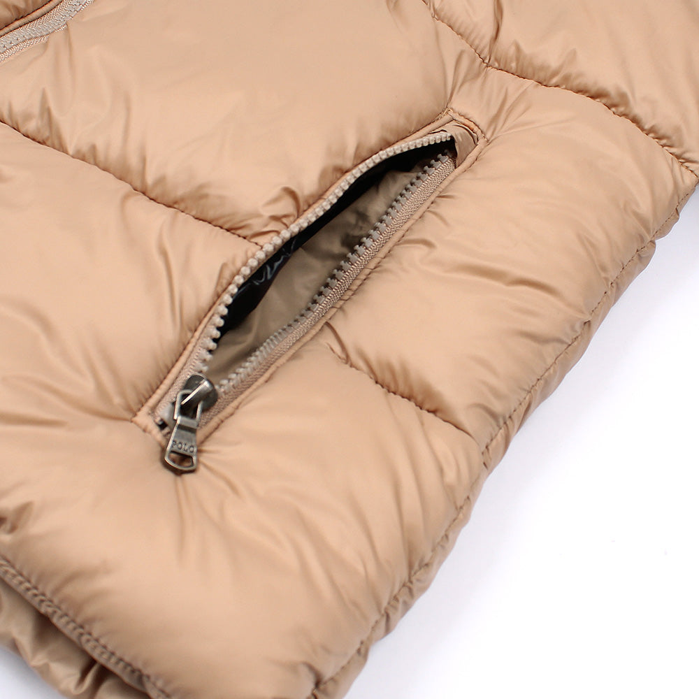 RL PREMIUM MEN DOWN HOODED PUFFER BEIGE