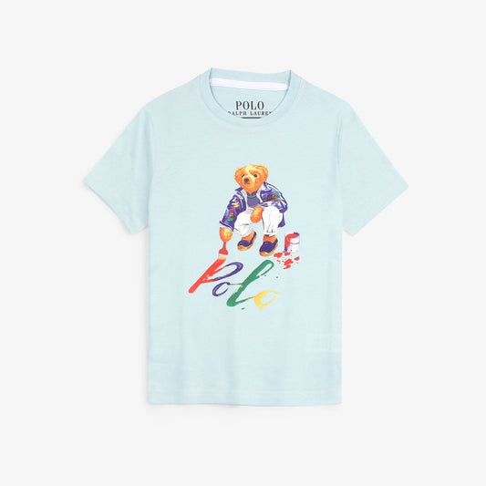 KIDS RL T SHIRT BEAR LIGHT SKY 1000