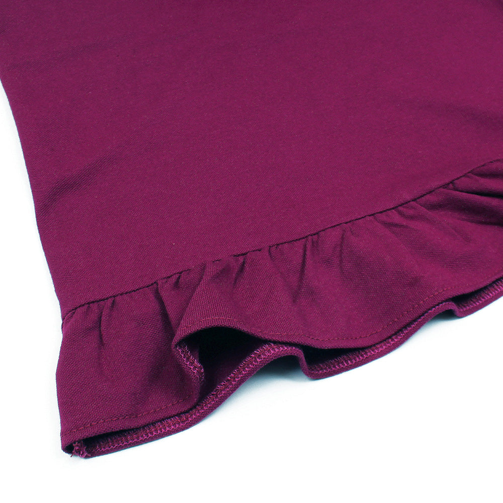RALP LURN GIRLS PREMIUM FLOUNCE DRESS PANSY PURPLE