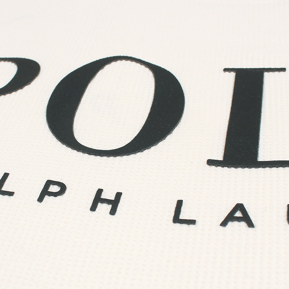 RL PREMIUM WAFFLE LOGO PONY T SHIRT OFF WHITE
