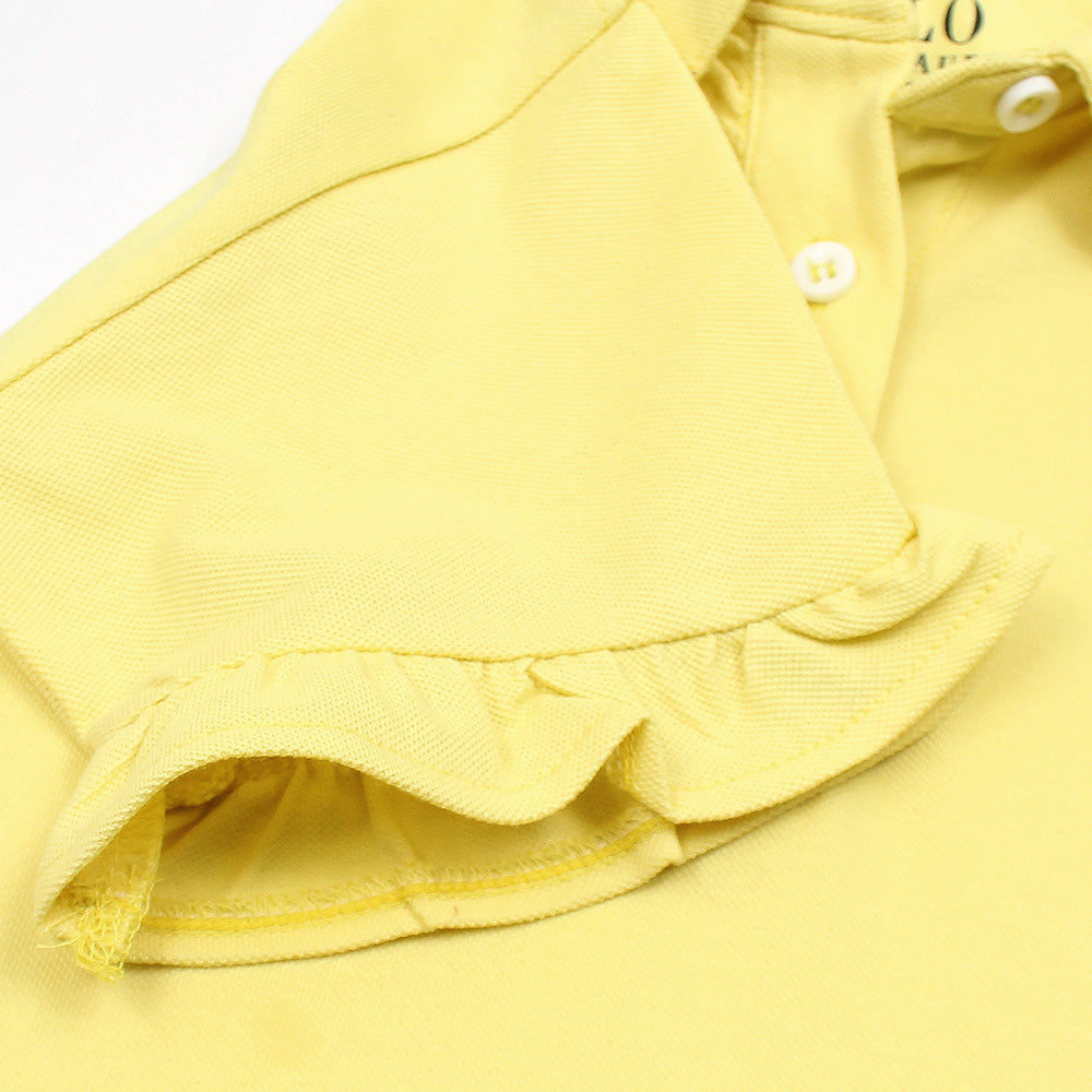 RALP LURN GIRLS PREMIUM FLOUNCE DRESS YELLOW PASTEL
