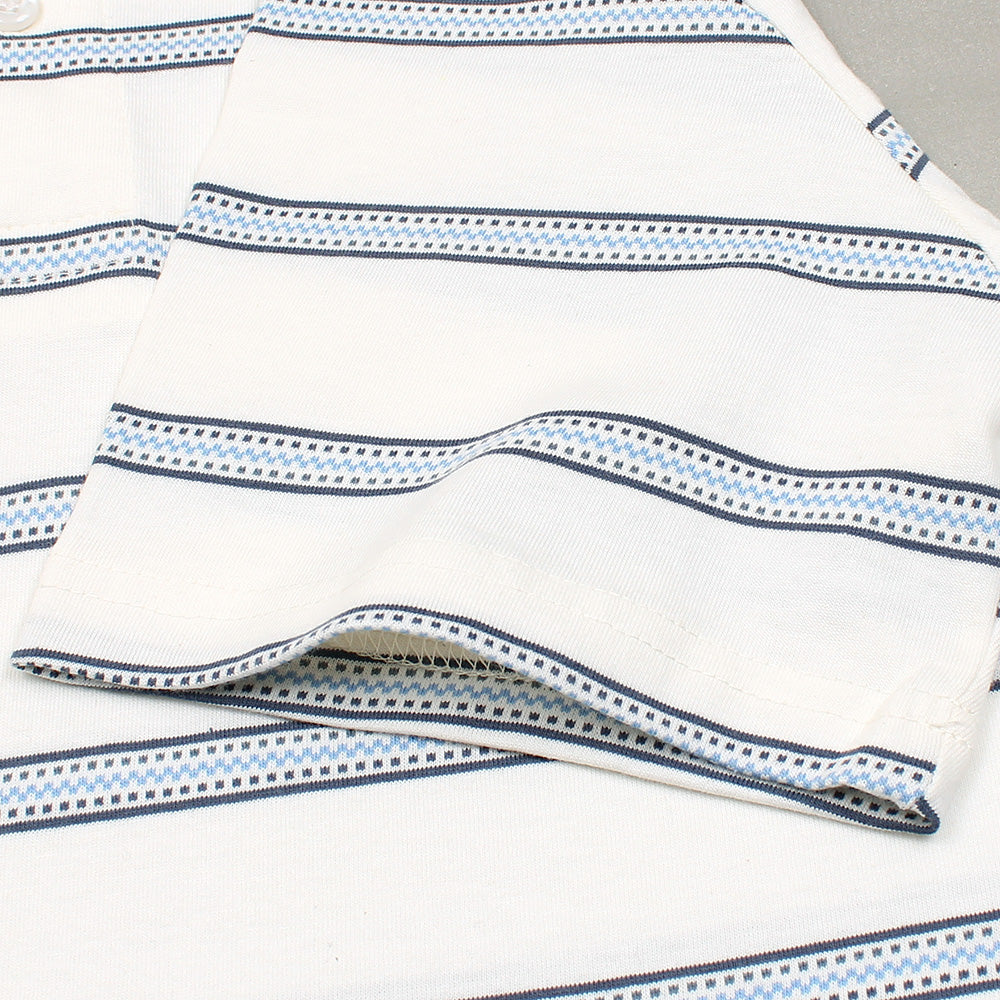 R-L PREMIUM FRANCISCO STRIPPER POLO PURE WHITE
