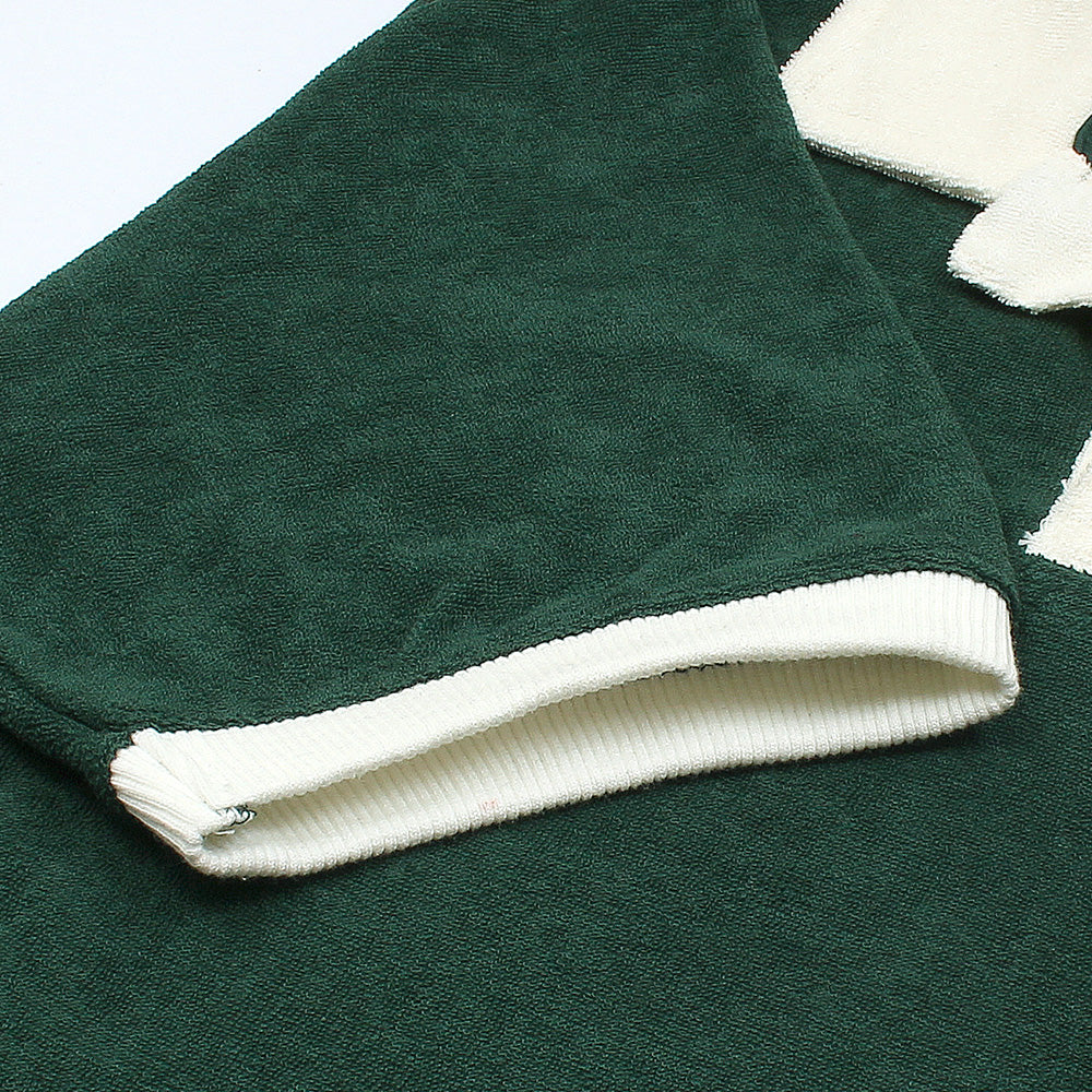 R-L PREMIUM US OPEN PRINTED POLO SHIRT DK GREEN (B-PAIR)