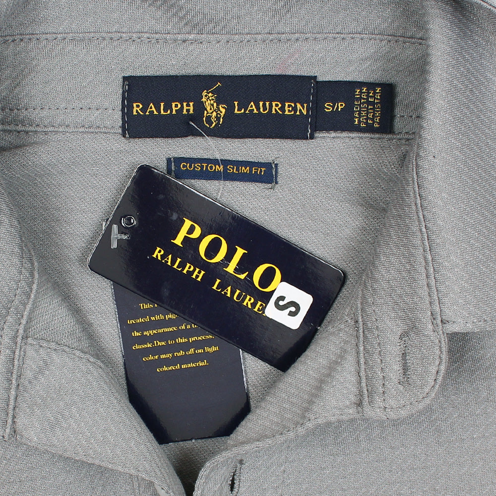 R-L PREMIUM FRANCISCO STRIPPER POLO GREY