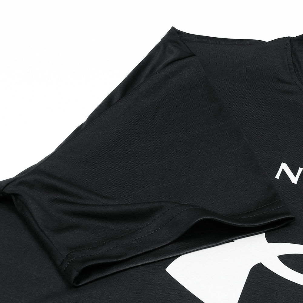 UA DRYFIT OVERSIZED POWERSTRETCH T SHIRT MEN BLACK