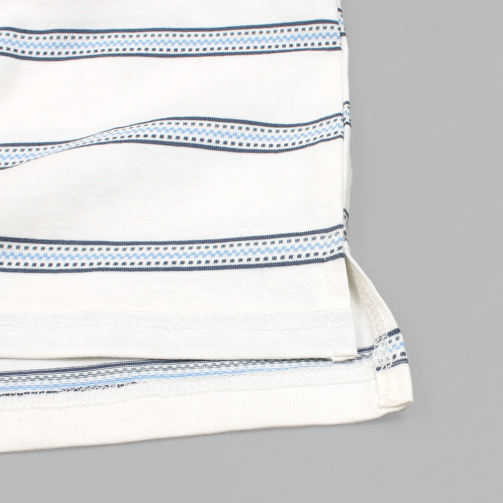 R-L PREMIUM FRANCISCO STRIPPER POLO PURE WHITE