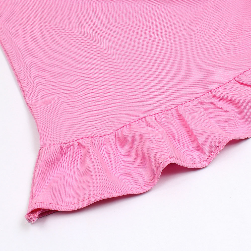RALP LURN GIRLS PREMIUM FLOUNCE DRESS PINK PEARL
