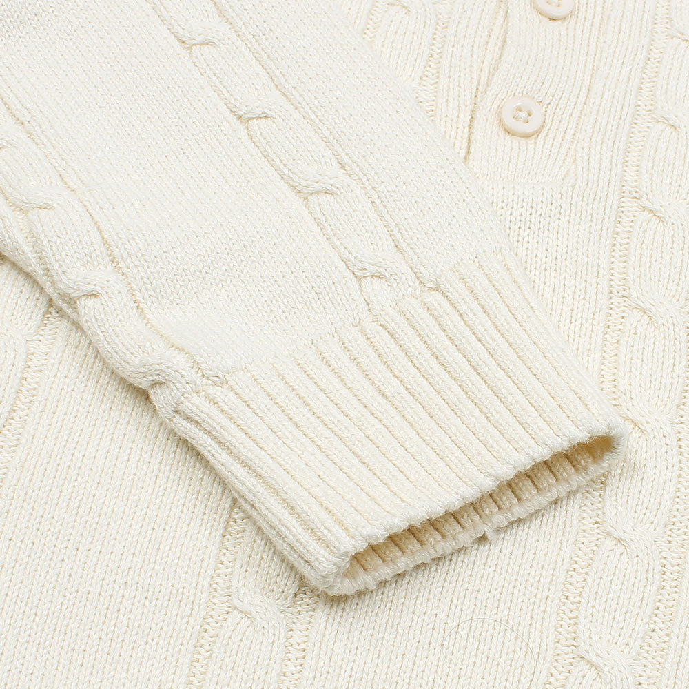 RL PREMIUM ROYAL KNIT BTN POLO MEN CLAS OFF-WHITE