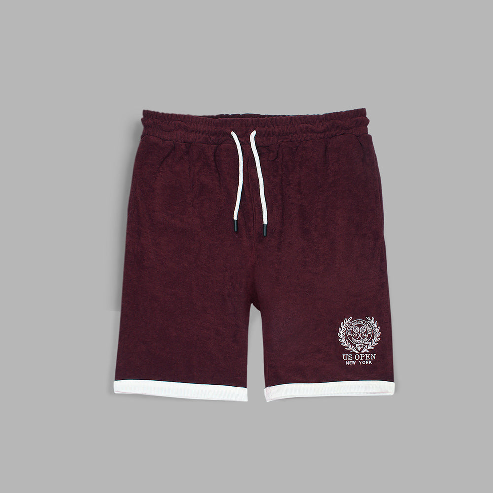 R-L MEN PREMIUM TERRY  SHORTS  MEHROON