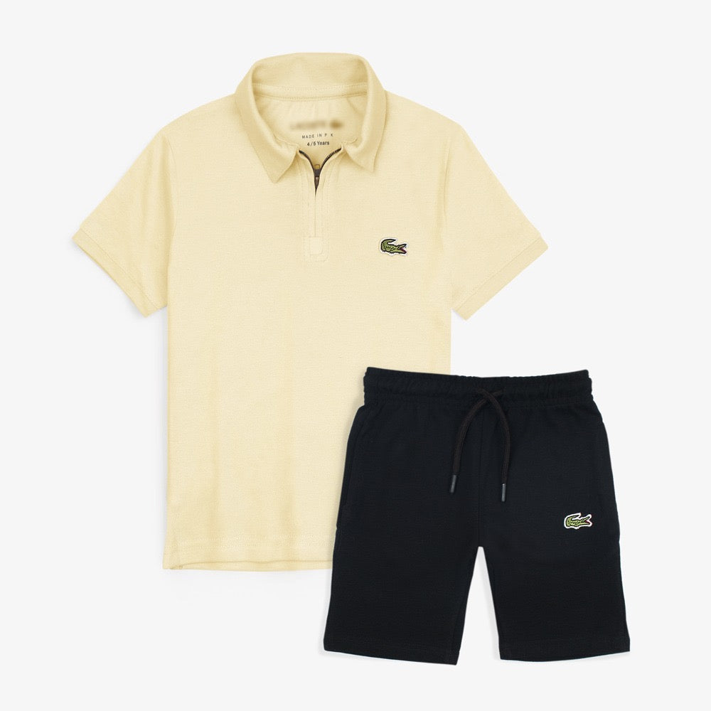 LCSTE PREMIUM KIDS POLO TWIN SET YELLOW