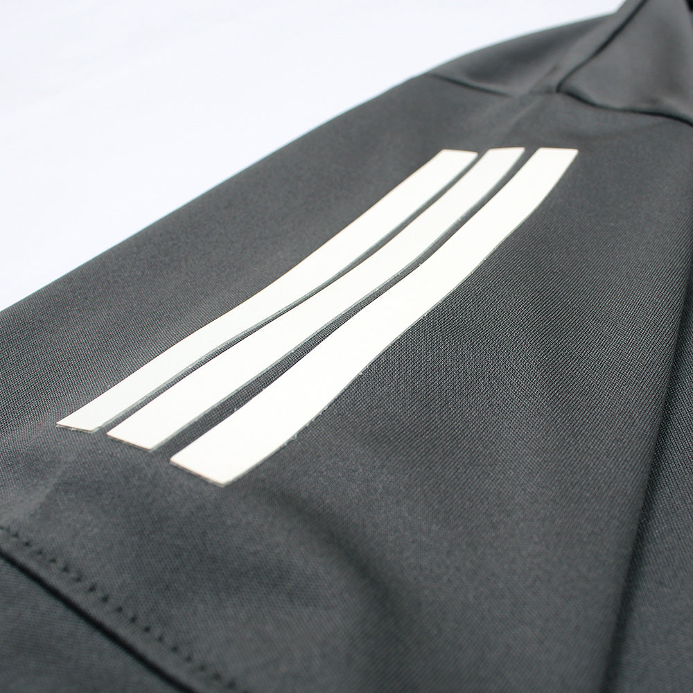 ADS PREMIUM MEN POLO STRIPE TRACKSUIT GREY