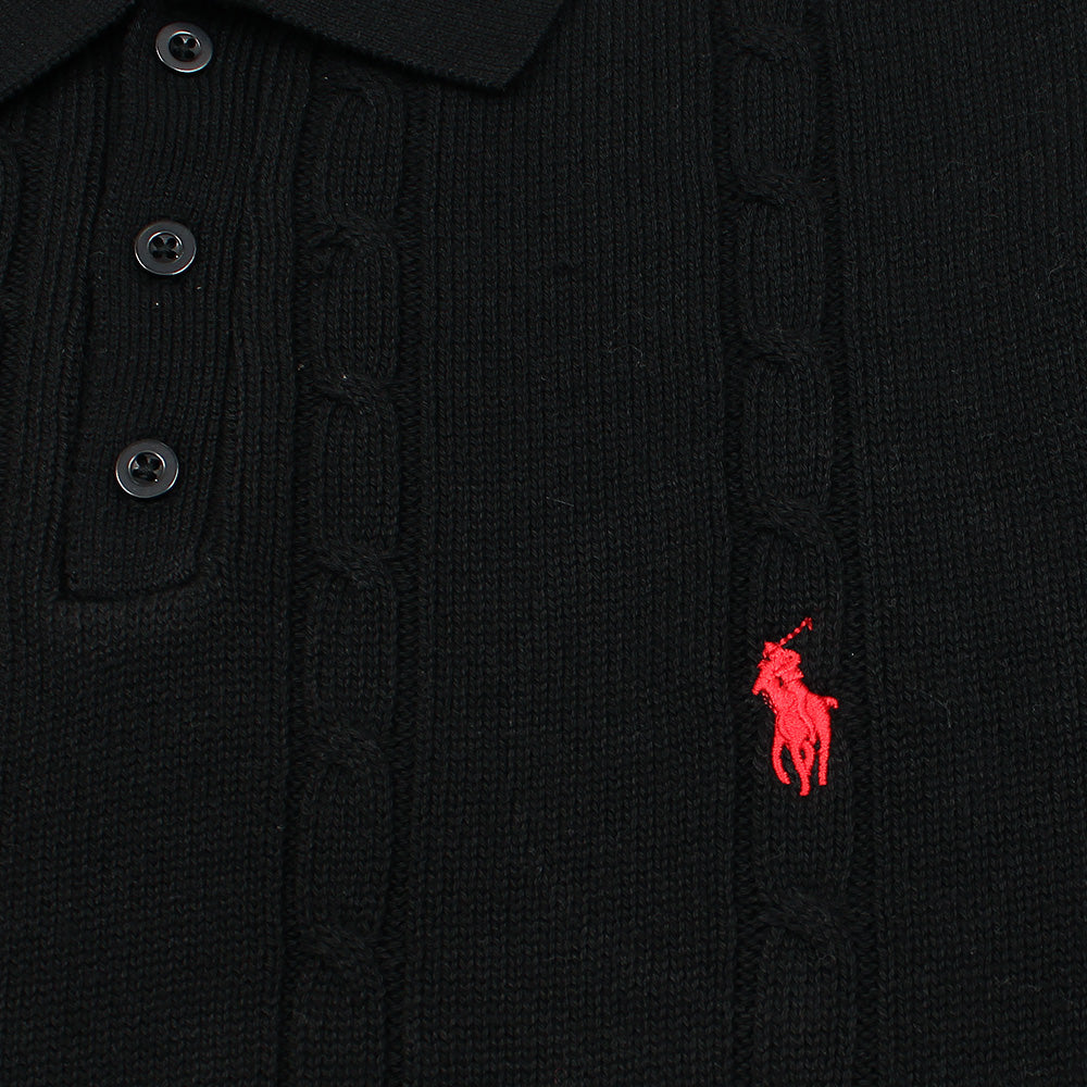 RL PREMIUM ROYAL KNIT BTN POLO MEN CLAS BLACK