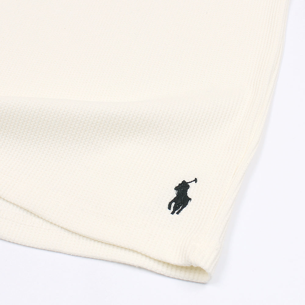 RL PREMIUM WAFFLE LOGO PONY T SHIRT OFF WHITE