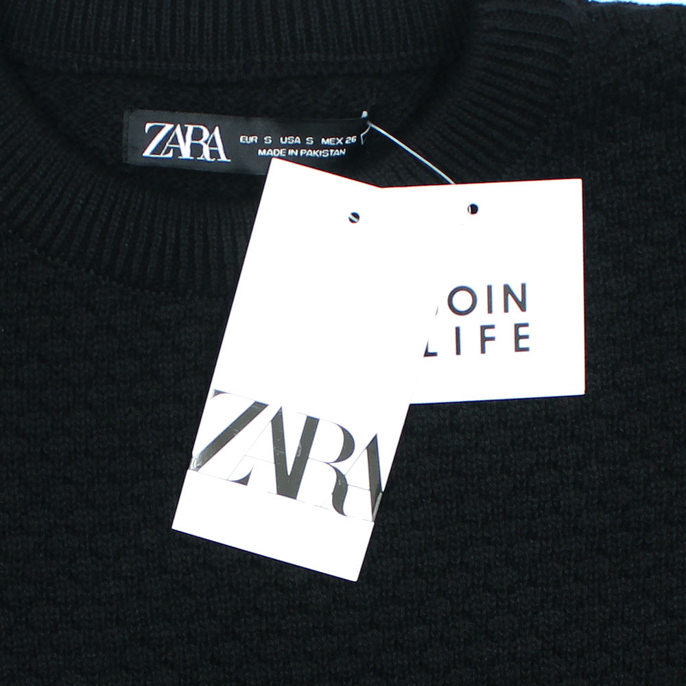 ZRA MONACO TEXTURED SWEAT-KNIT MEN BLACK